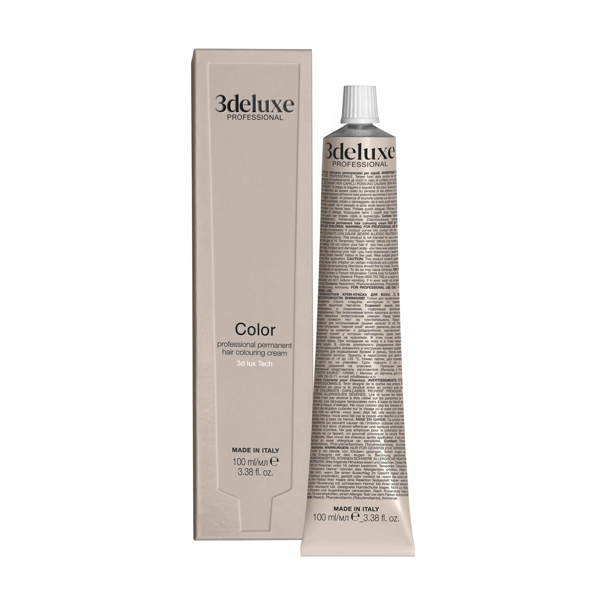 Перманентна крем-фарба для волосся 3DeLuXe Tech Hair Colouring Cream 6.3 Dark Golden Blonde, 100 мл